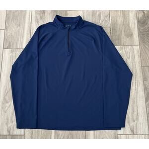 Rhone Session 1/4 Zip Mens Sz XL Blue Long Sleeve Performance Activewear